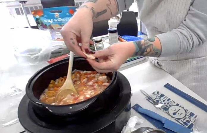  Ms. Lukasek making chicken chili
